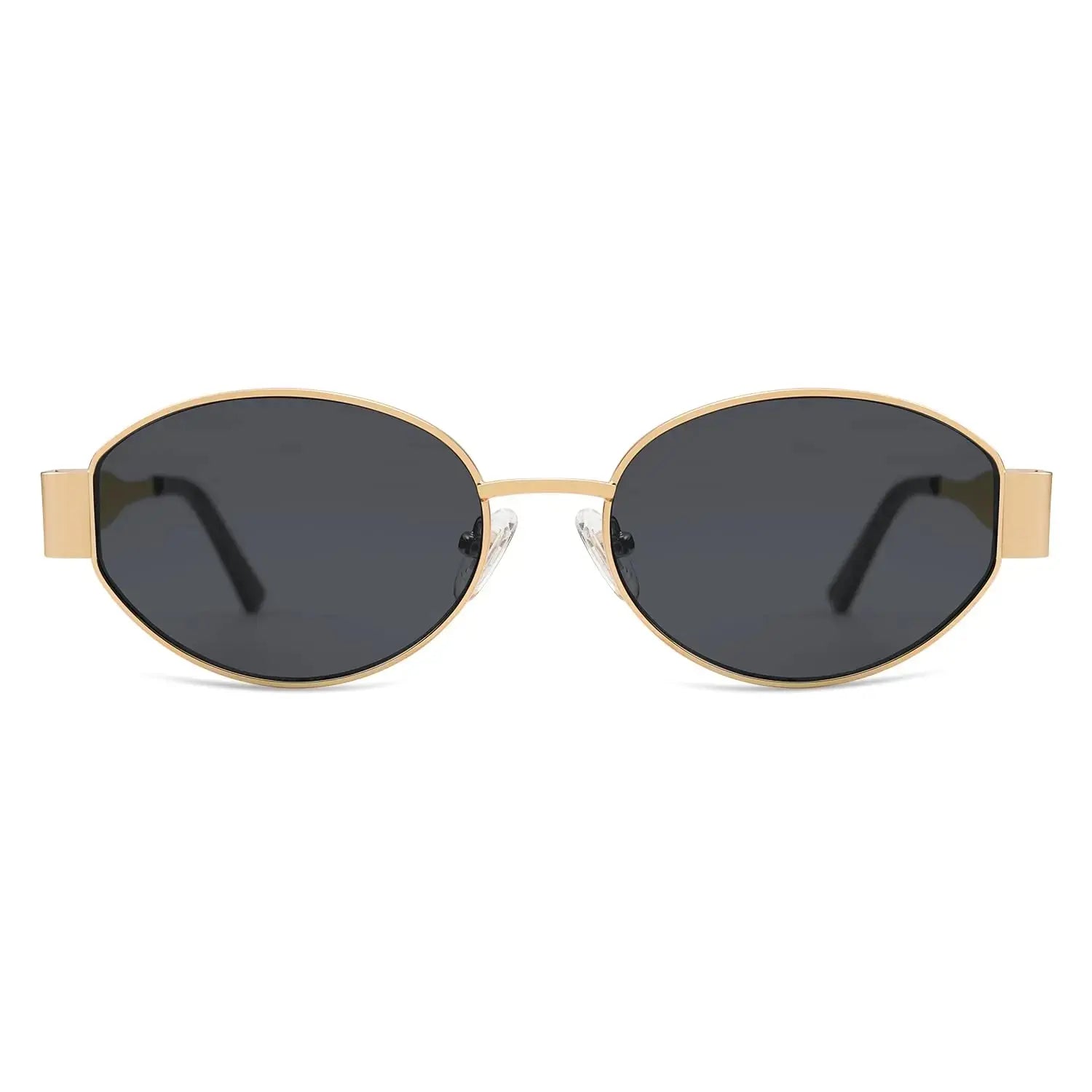 SOJOS Retro Oval Sunglasses for Women Men Trendy Sun Glasses Classic Shades UV400 Protection SJ1217 Gold/Grey - Vivareflex Online