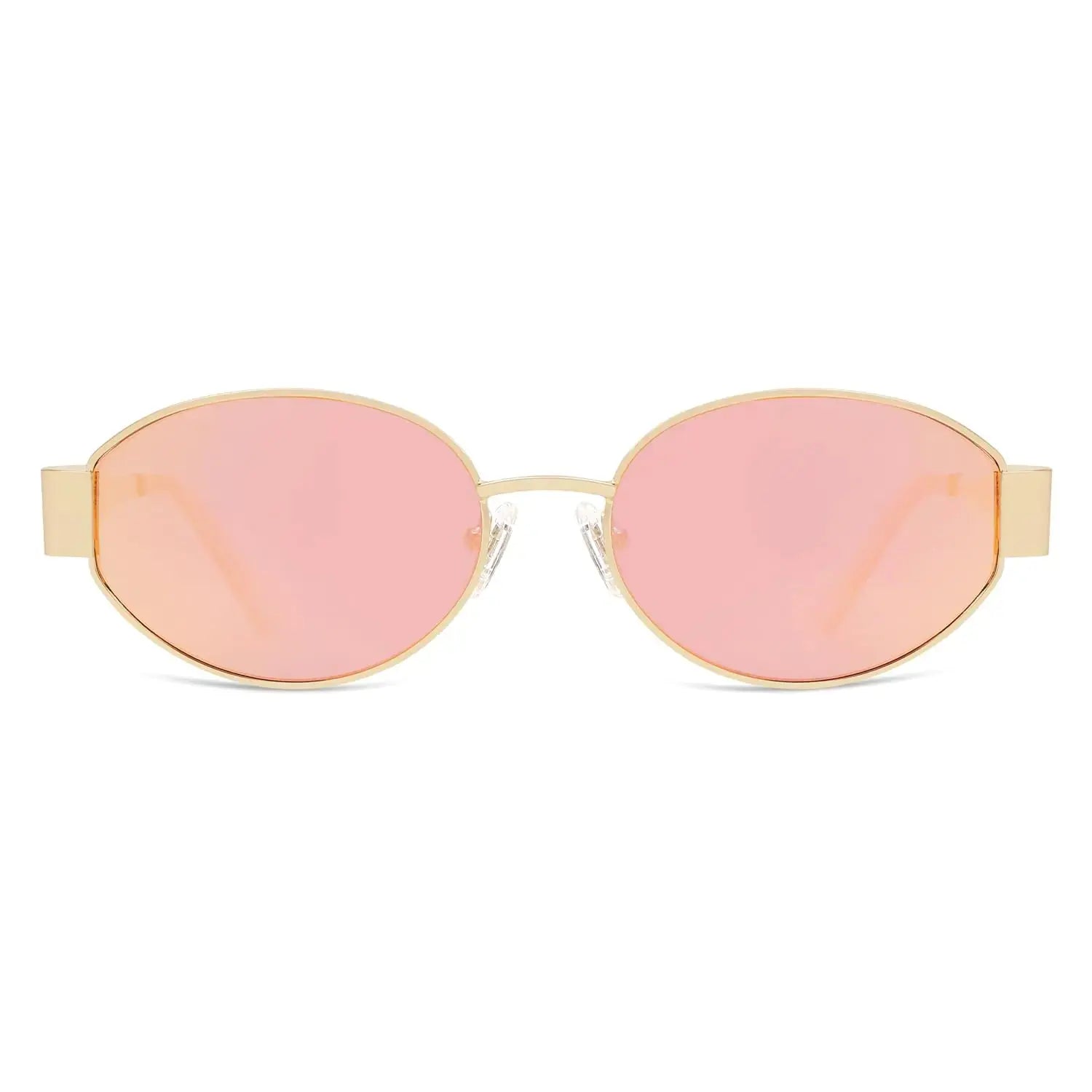 SOJOS Retro Oval Sunglasses for Women Men Trendy Sun Glasses Classic Shades UV400 Protection SJ1217 Gold/Grey - Vivareflex Online