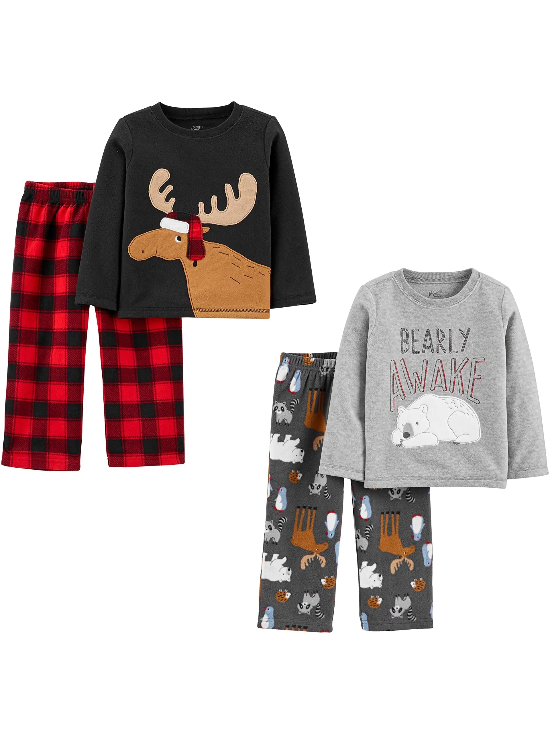 Simple Joys by Carter's Boys and Toddlers' 4-Piece Pajama Set - Vivareflex Online