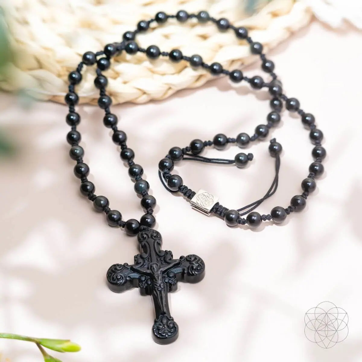 Sacred Armor: Black Obsidian Cross of Faith & Protection Conscious Items