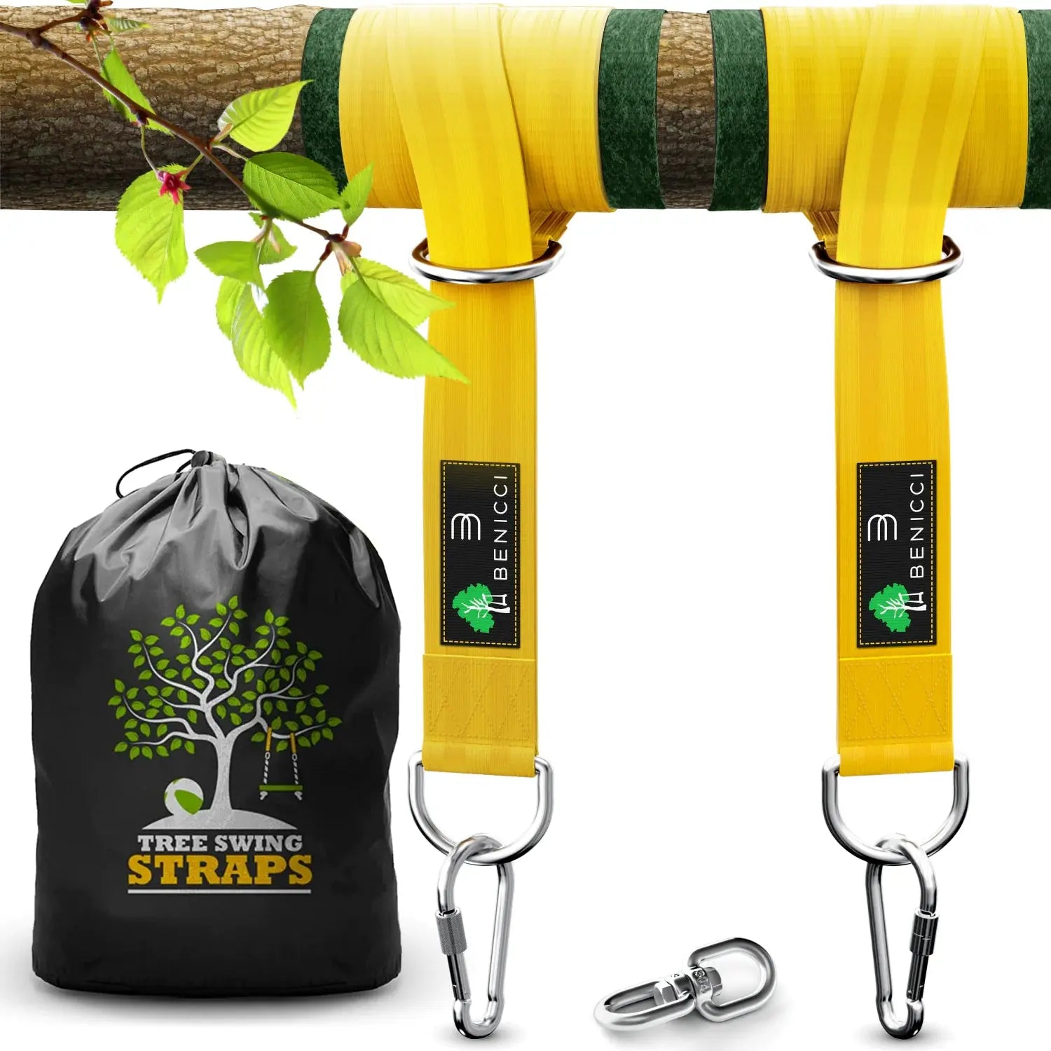 SafeTree 10ft Swing Strap Set - Dual Carabiners & 2000lb Strength Vivareflex Online