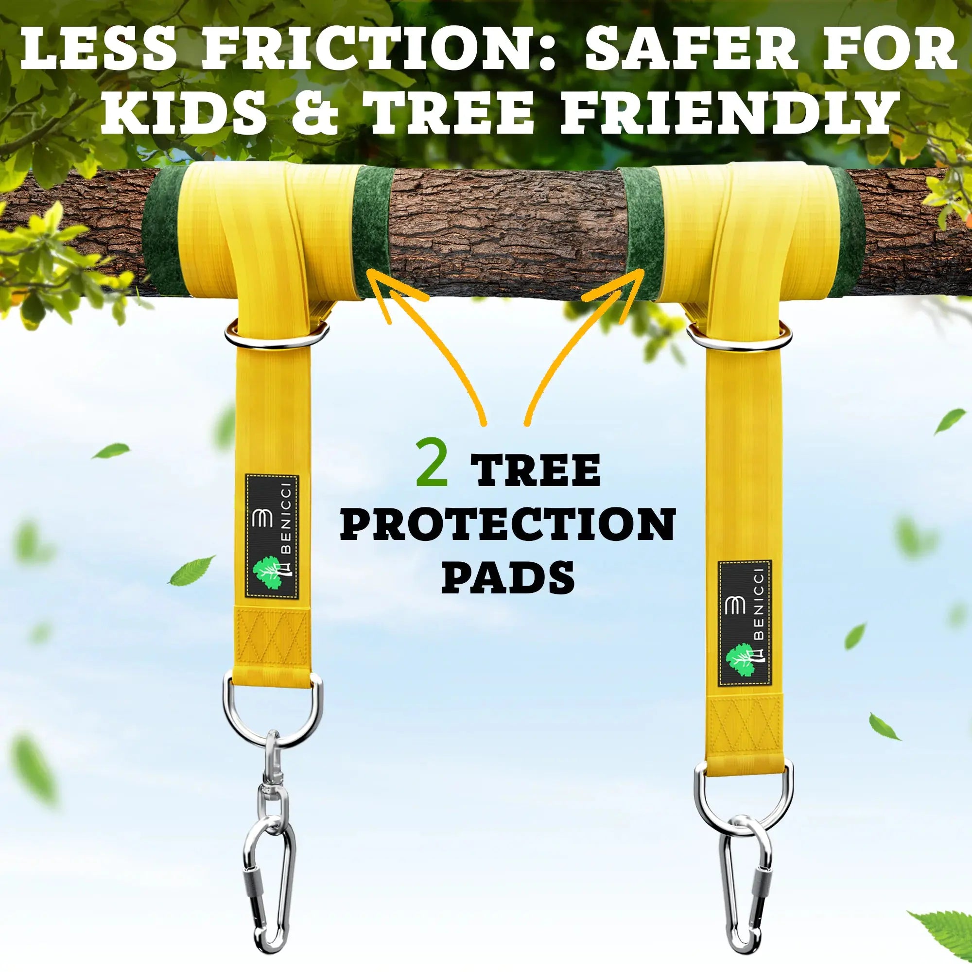 SafeTree 10ft Swing Strap Set - Dual Carabiners & 2000lb Strength Vivareflex Online