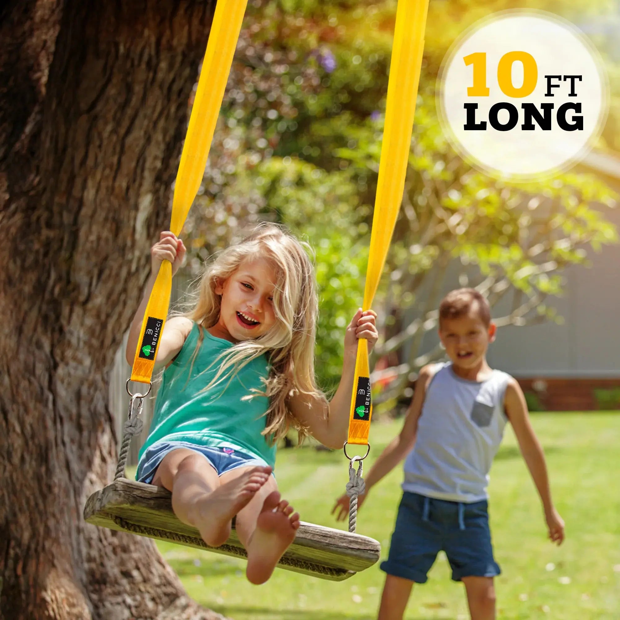SafeTree 10ft Swing Strap Set - Dual Carabiners & 2000lb Strength Vivareflex Online