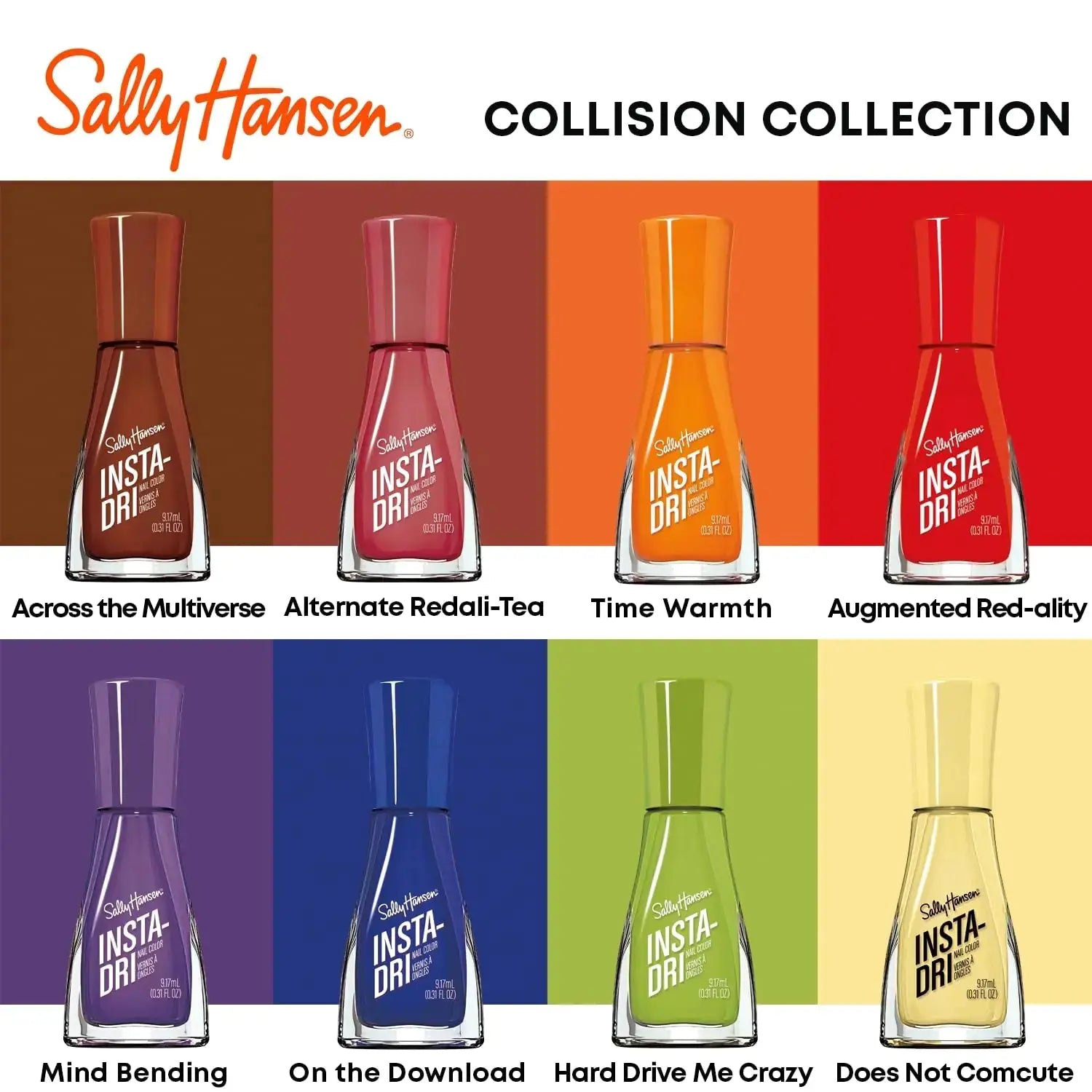 Sally Hansen Insta-Dri® Color Collision Nail Polish - Time Warmth (0.31 fl oz) - Vivareflex Online