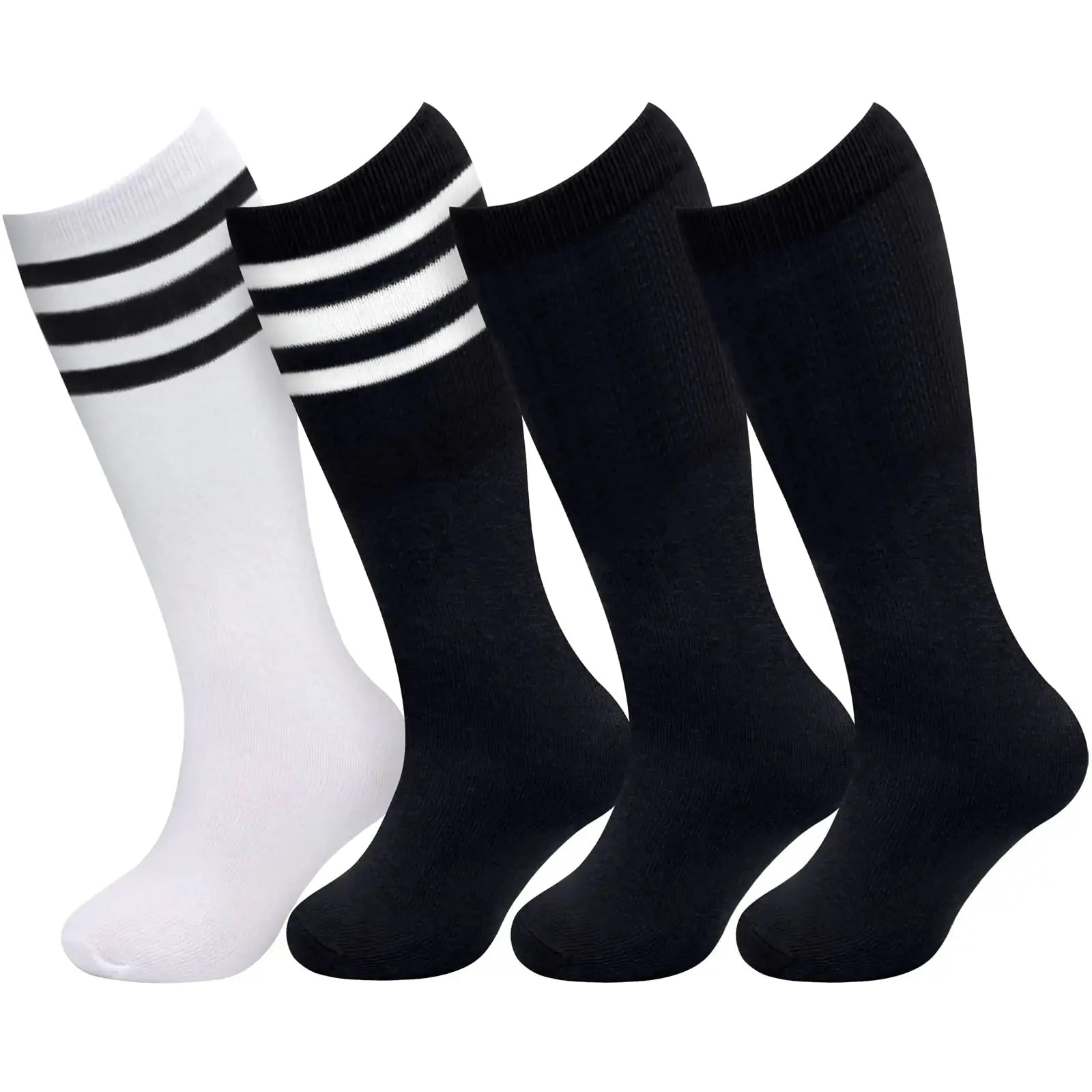 Sarfel 4 Pairs Kids Soccer Socks Knee High Toddler Soccer Socks_Vivareflex_Online