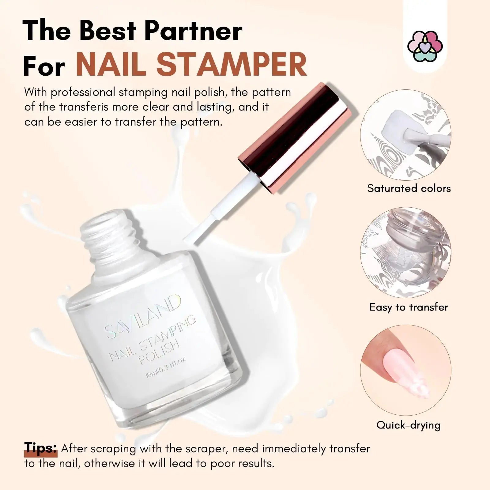 Saviland French Tip Nail Stamp - French 3A-Nail Stamper Kit_Vivareflex_Online