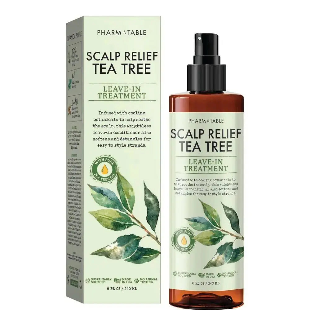 Scalp Relief Tea Tree Leave-In Conditioner – Relieves Itchy, Dry Scalp & Detangles Hair – 240ml/8 fl oz - Vivareflex Online