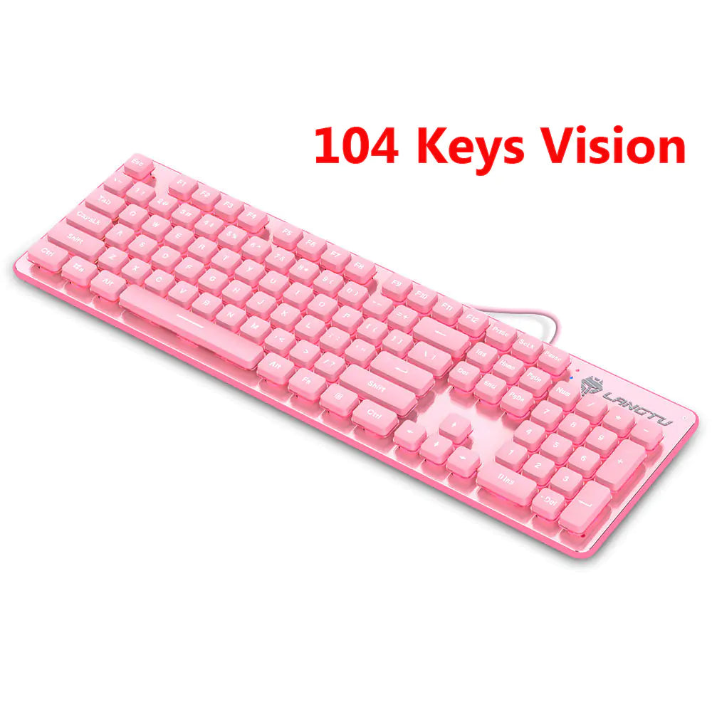 Cute Pink Wired Keyboard and Mouse Set - Vivareflex Online