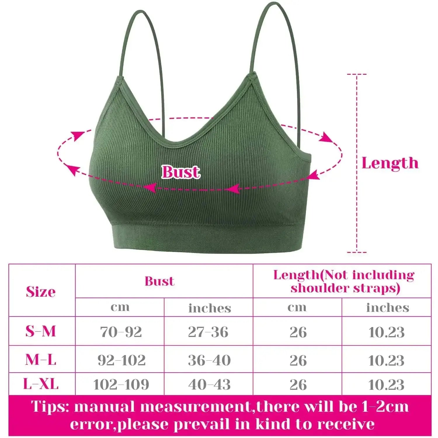 selizo Padded Bralettes, 6 Pcs Sports Bras Women_Vivareflex_Online