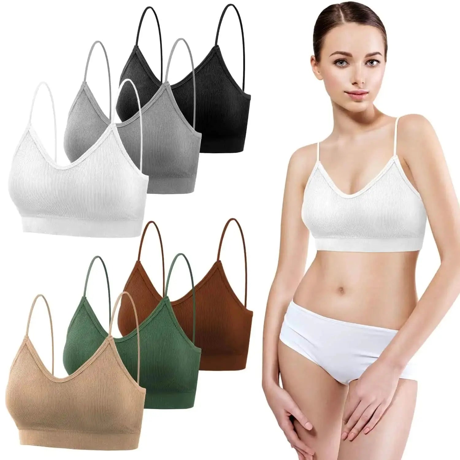 selizo Padded Bralettes for Women, 6 Pcs_Vivareflex_Online