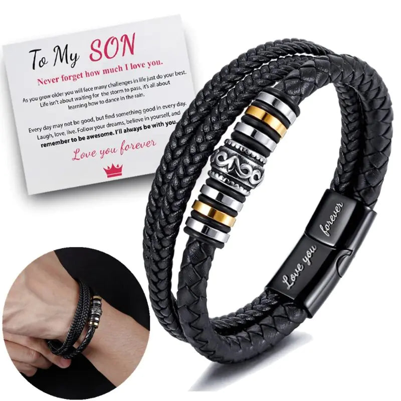 Braided Leather Bracelets for Men Vivareflex Online