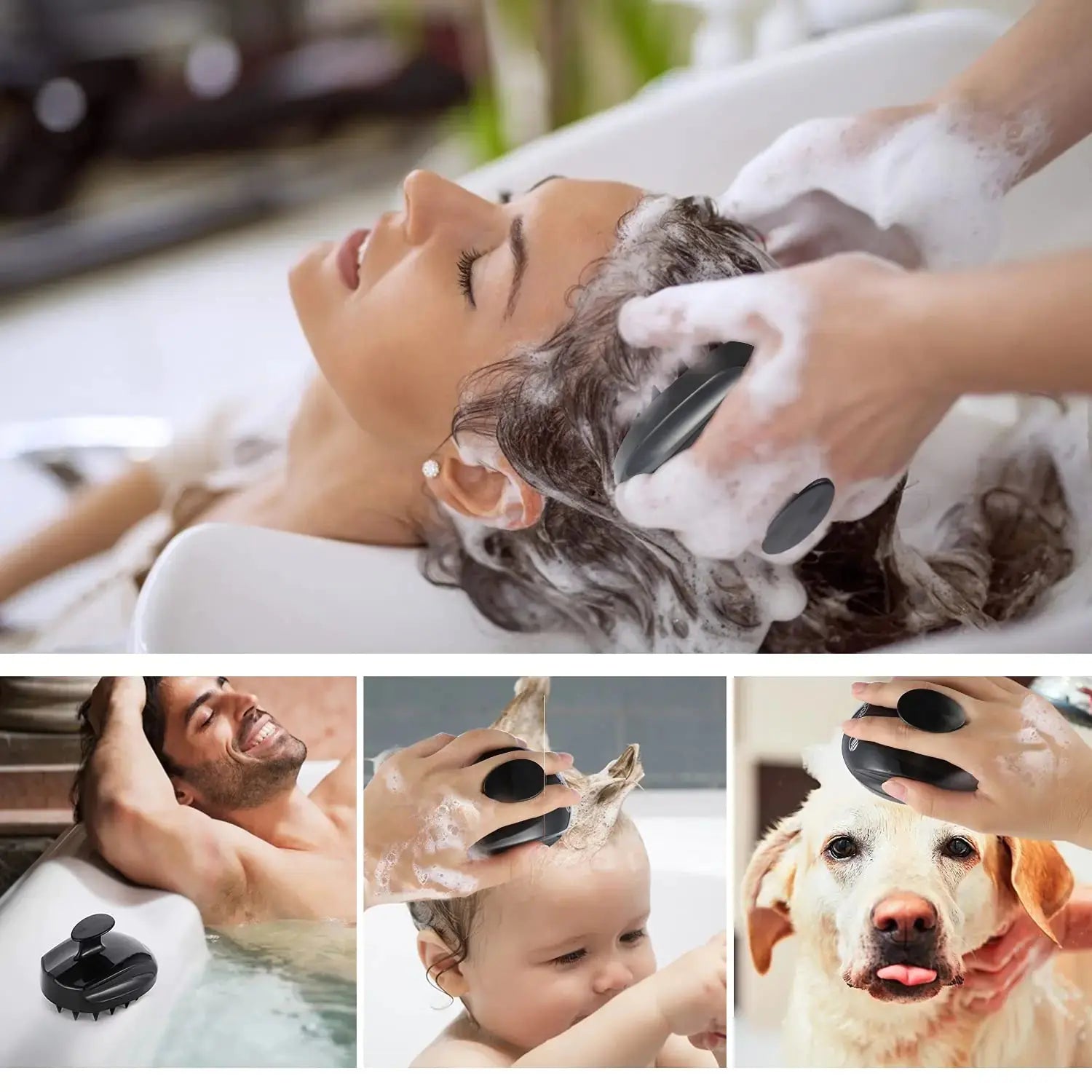 Shampoo Brush & Scalp Massager for Stress Relief and Hair Growth – Perfect for Men, Women, and Kids - Vivareflex Online