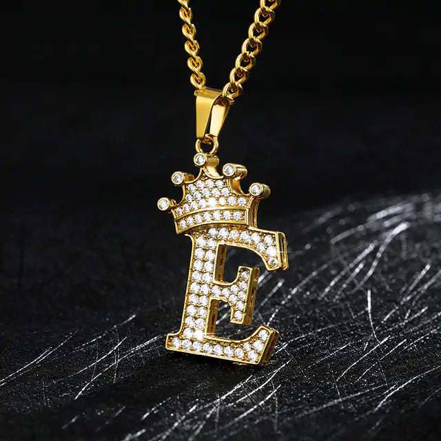 Sleek Design Zircon Alphabet Necklace - Personalized_Vivareflex_Online