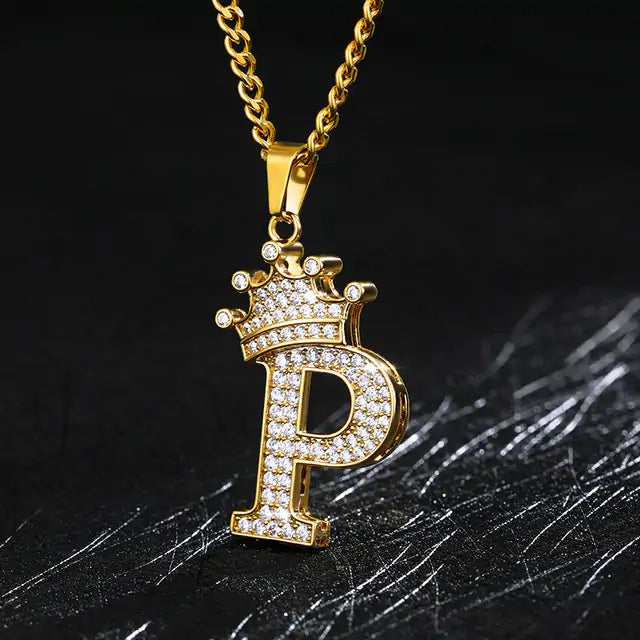 Sleek Design Zircon Alphabet Necklace Personalized Pendant_Vivareflex_Online