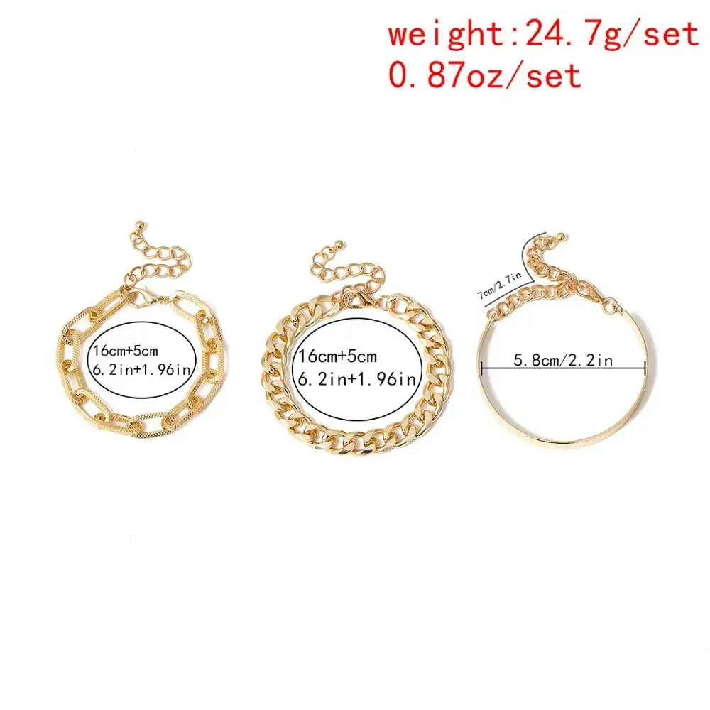 Snake Chain Bracelets Set for Women Vivareflex Online