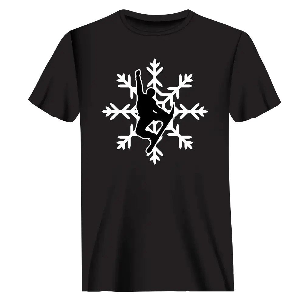 Snowboard Snowflake T-Shirt for Men Vivareflex Online