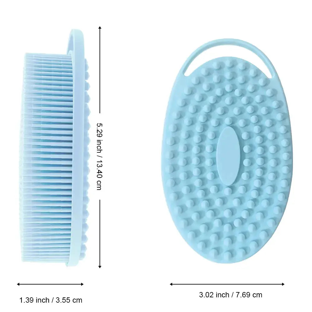 Soft Silicone Body Scrubber(2 PCS) Silicone Loofah 2 in 1 Bath_Vivareflex_Online