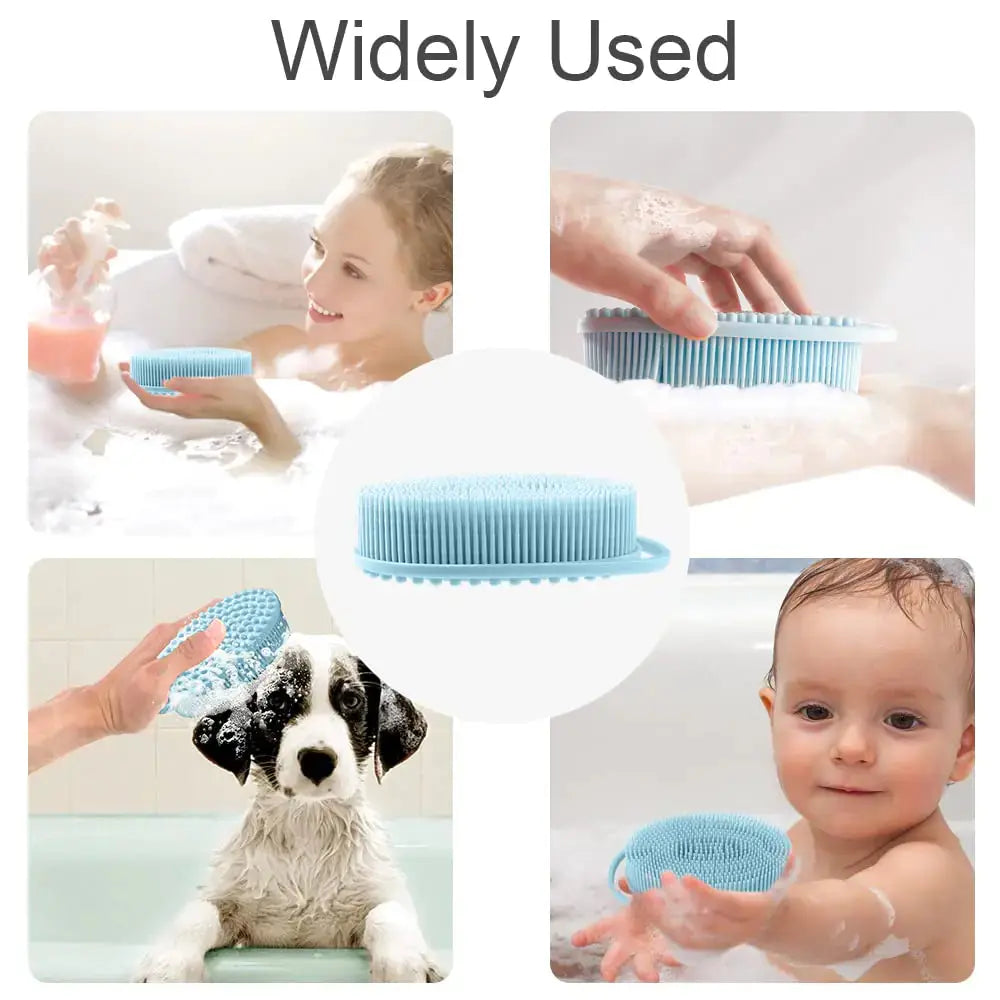 Soft Silicone Scrubber(2 PCS) Silicone Loofah 2 in 1 Bath_Vivareflex_Online