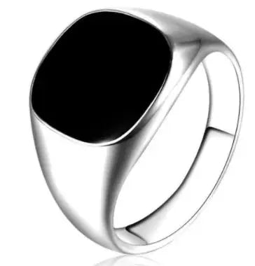 Solid Polished Stainless Steel Men Ring Band Biker Men Signet Ring Finger Jewelry famous designer black rings for men Vivareflex Online