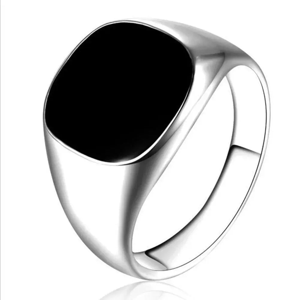 Solid Polished Stainless Steel Men Ring Band Biker Men Signet Ring Finger Jewelry famous designer black rings for men Vivareflex Online