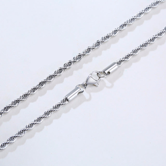 Special Piece Jewelry Long Stainless Rope Necklace_Vivareflex_Online