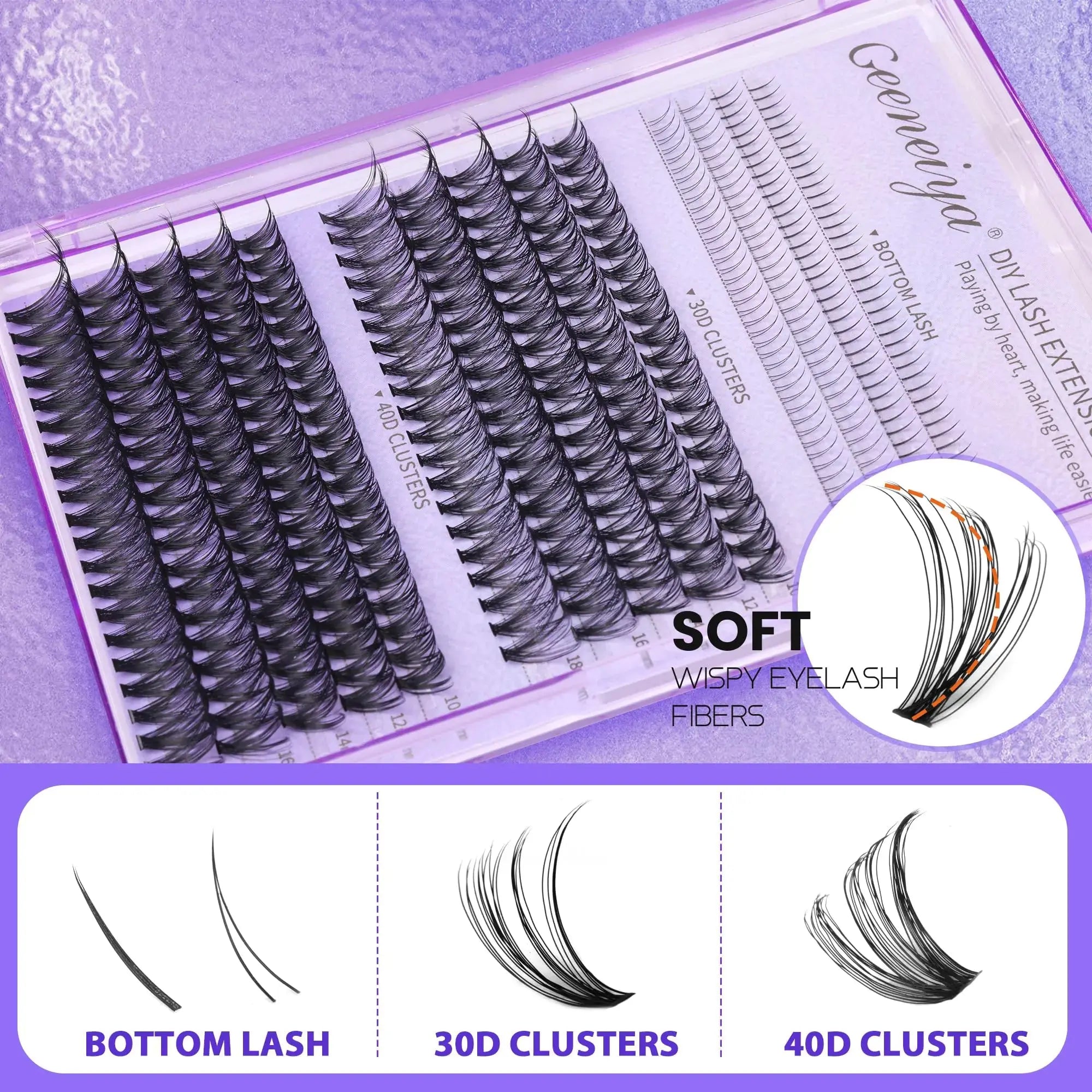 Wispy Lash Clusters Bottom Cluster Eyelash Extensions_Vivareflex_Online