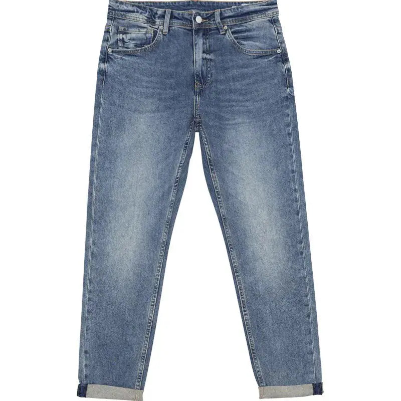 Spring New Slim Fit Jeans Men Casual Little Elastic Vivareflex Online