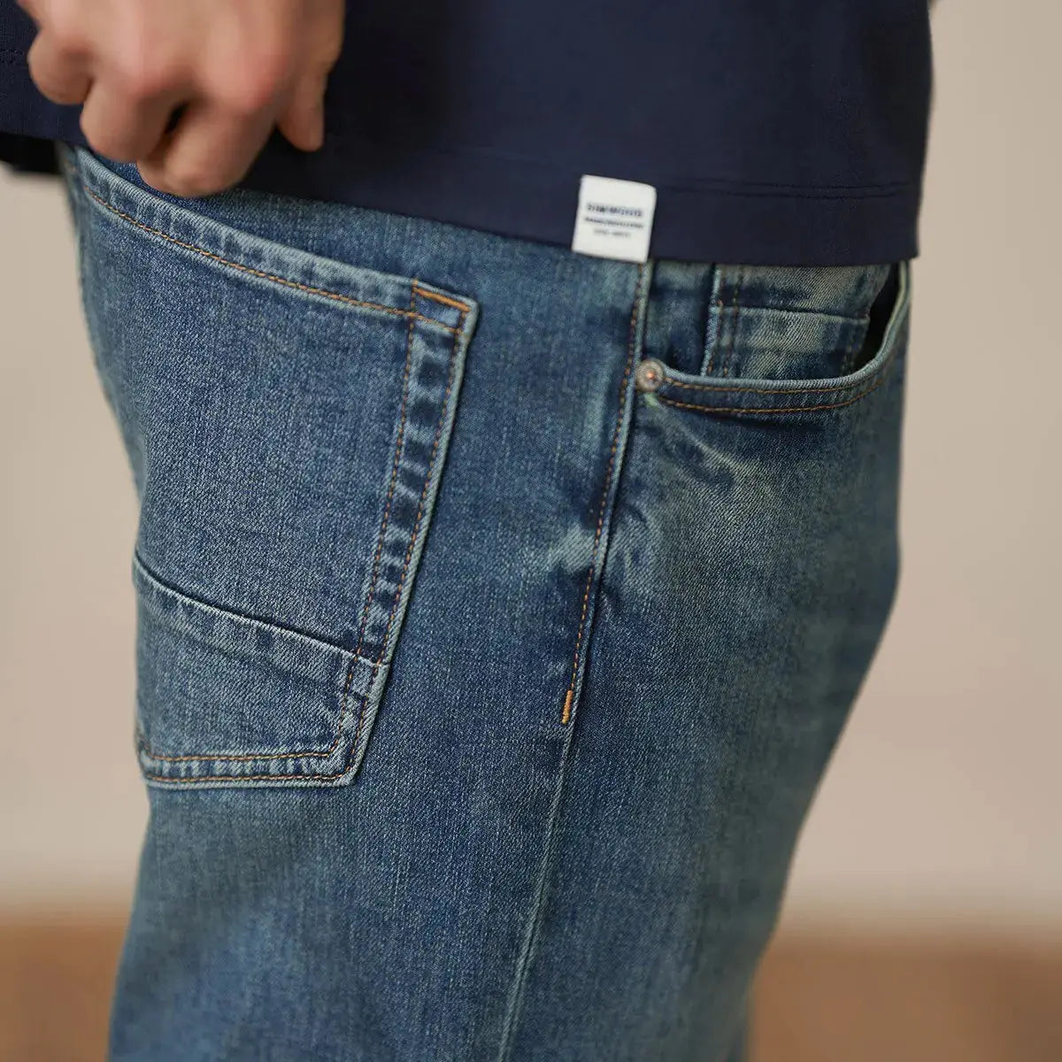 Spring New Slim Fit Jeans Men Casual Little Elastic Vivareflex Online
