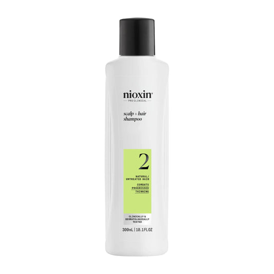 Nioxin System 2 Scalp Cleansing Shampoo with Peppermint Oil – For Dry & Sensitive Natural Hair