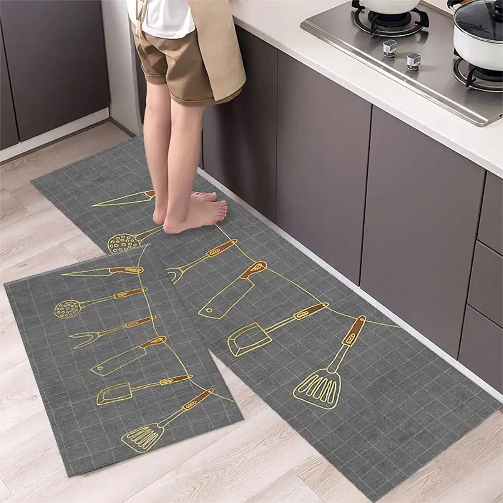 Tapis de cuisine antidérapant moderne