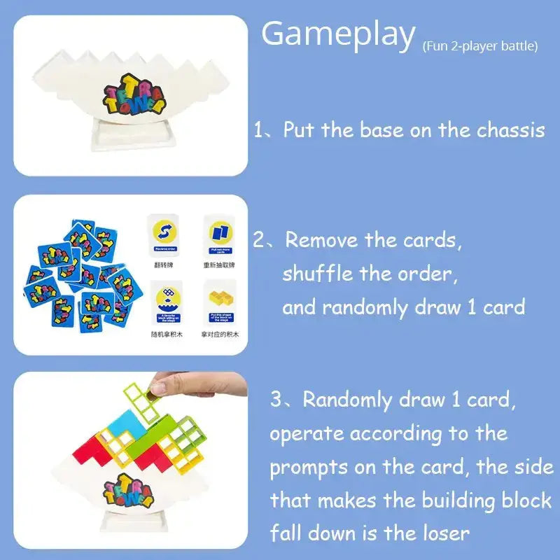 Stacking Blocks Tetra Tower Balance Game - Vivareflex Online