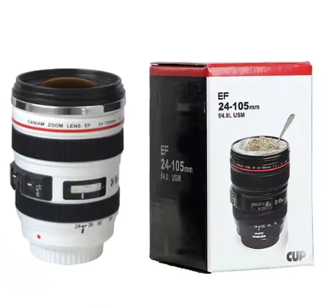 Stainless Steel Camera Lens Coffee Mug_Vivareflex_Online