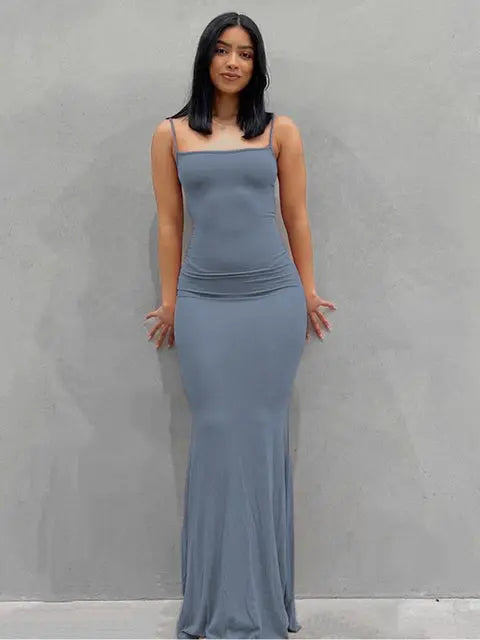 Strap Backless Long Maxi Dress Is to Turn Heads_Vivareflex_Online