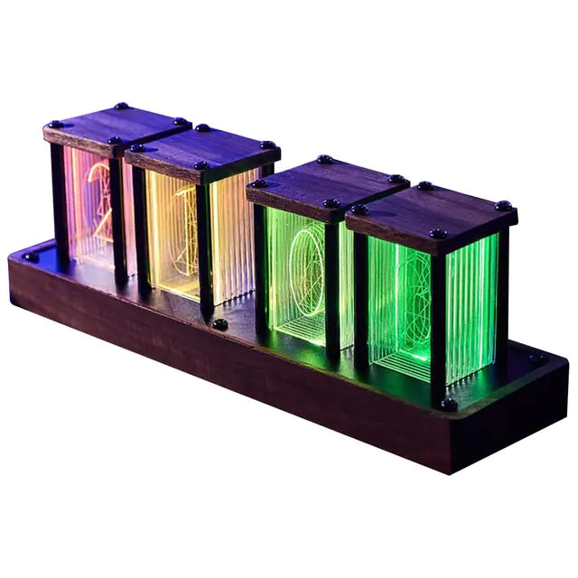 WiFi RGB Nixie Glow Tube Clock LED Digital Table Ornament - Vivareflex Online