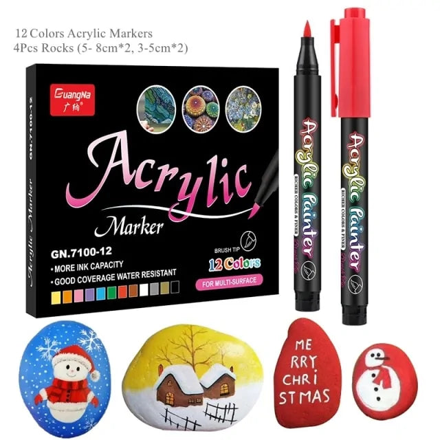 Stylos de peinture acrylique 36 couleurs