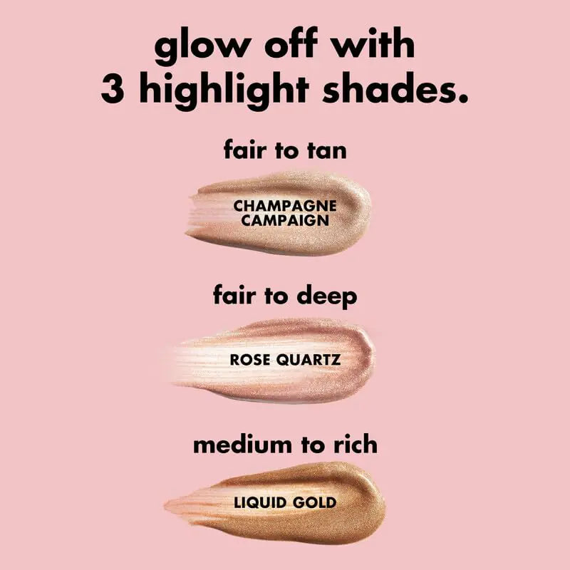 elf Halo Glow Highlight Beauty Wand, baguette de surligneur liquide pour une peau lumineuse et éclatante, formule modulable, végétalien et sans cruauté, campagne Champagne Campagne Champagne 0,33 Fl Oz (paquet de 1)