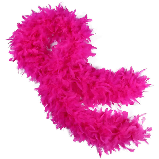 THARAHT Hot Pink 40g 2Yard Chandelle Feather - Costume Decoration Feathers Boa