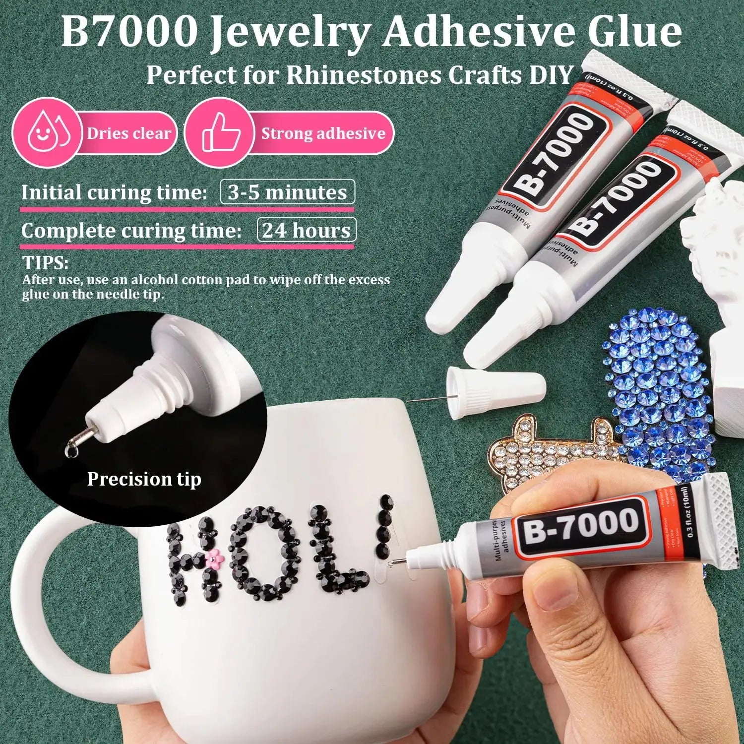 Resin Rhinestones with B7000 Glue_Vivareflex_Online