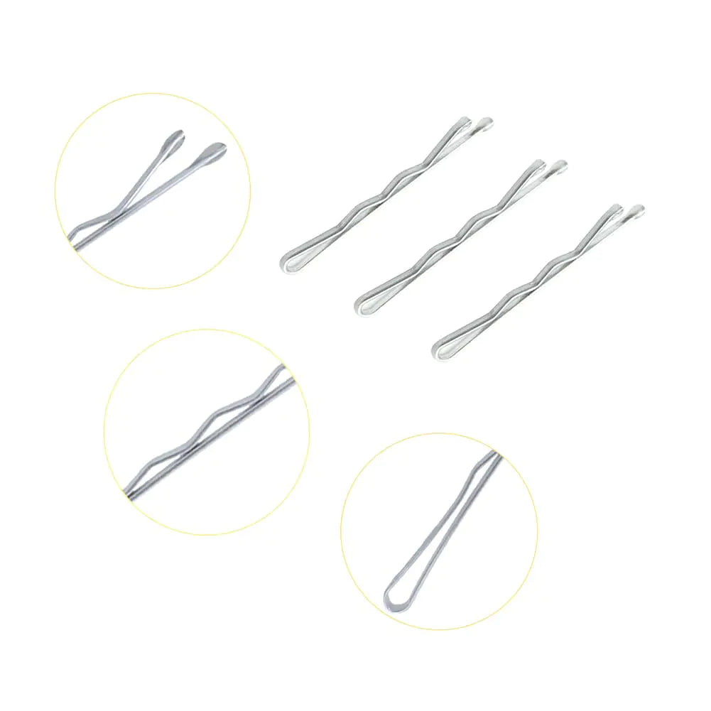 Mini épingles à cheveux grises argentées 220 ct avec boîte en métal – YINGFENG Épingles à cheveux de qualité supérieure de 1,38 pouce pour enfants, filles et femmes