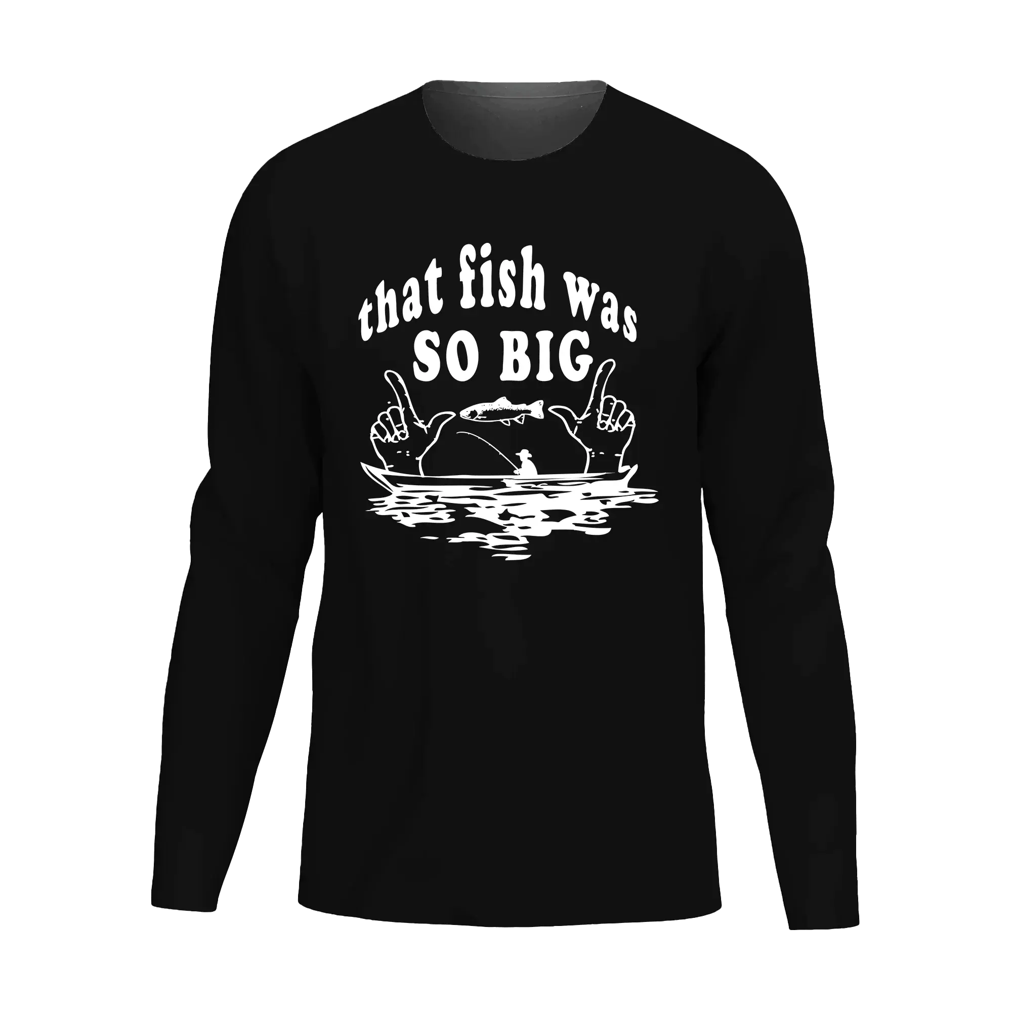 That Fish Was So Big Men Long Sleeve Shirt Vivareflex Online