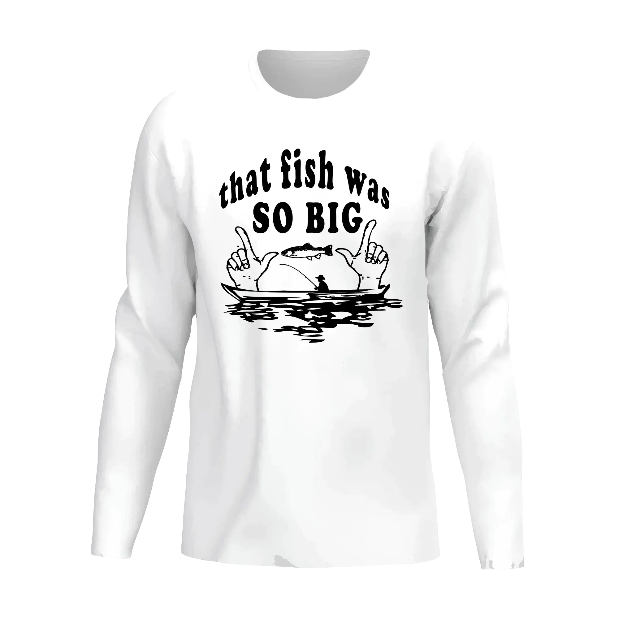 That Fish Was So Big Men Long Sleeve Shirt Vivareflex Online