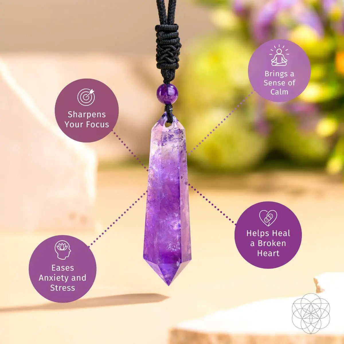 The Amethyst Talisman of Daily Stress Relief Conscious Items
