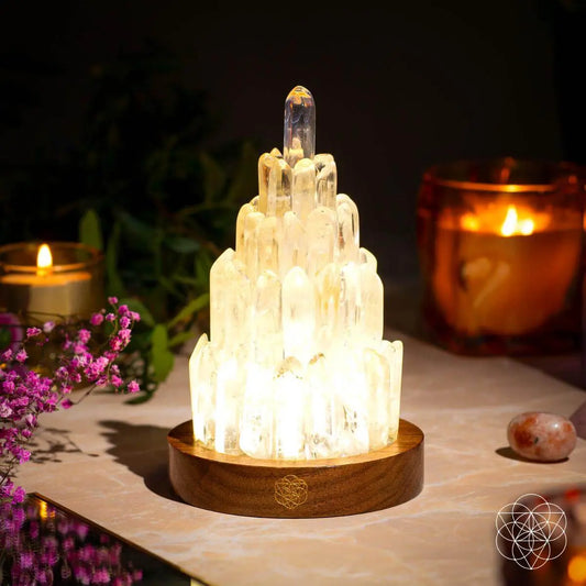 The Clear Quartz Manifestation Tower Lamp Conscious Items
