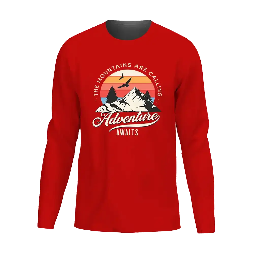 The Mountains Are Calling Men Long Sleeve Shirt Vivareflex Online