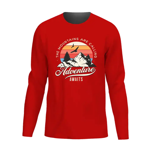 The Mountains Are Calling Men Long Sleeve Shirt Vivareflex Online