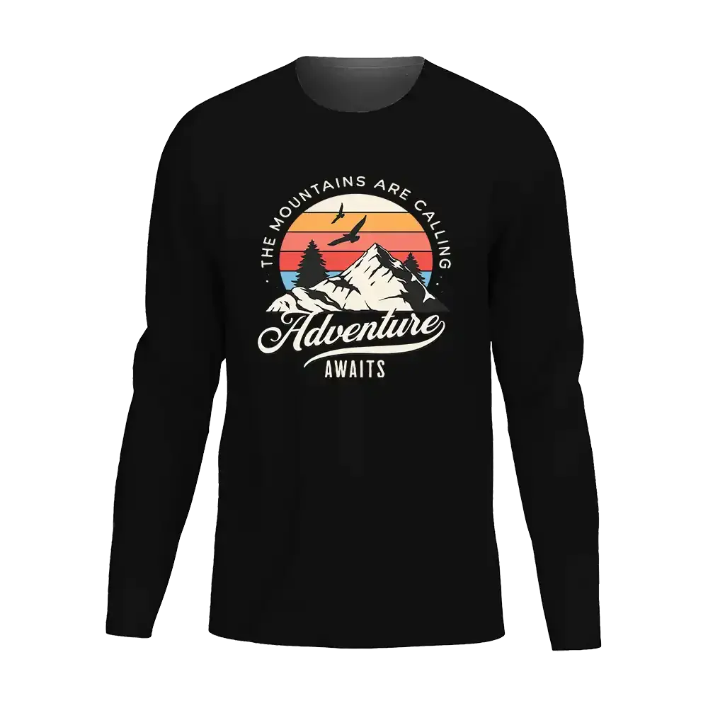The Mountains Are Calling Men Long Sleeve Shirt Vivareflex Online
