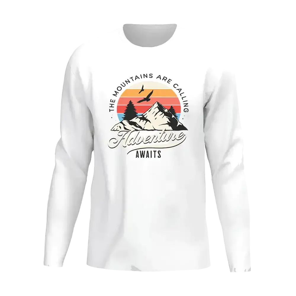 The Mountains Are Calling Men Long Sleeve Shirt Vivareflex Online