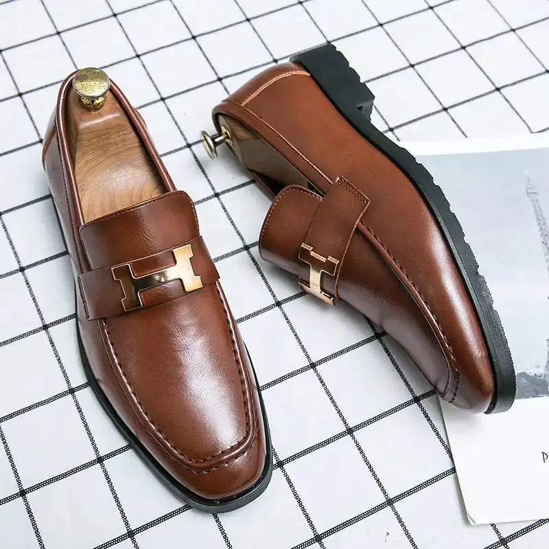 The Roveleto - Italian Fashion style Leather Loafers For Men Vivareflex Online