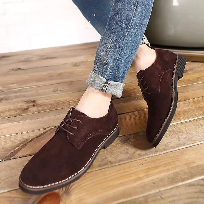 The Roxida - Suede Leather Oxford Shoes For Men Vivareflex Online