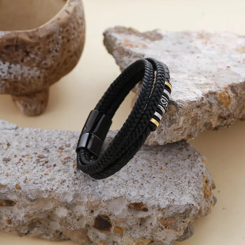 Braided Leather Bracelets for Men Vivareflex Online